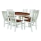 Whitewood Industries Rectangular Extension Dining Table W/ 6 Chairs, 36 in W, 30.1 in L, 48 in H, Parawood, 7 K79-36RXT-27B-C61-6 - alternate 1