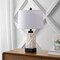 Jonathan Y Eloise 23" Coastal Glam Rectangular Alabaster/Metal LED Table Lamp with Nightlight Base, White/Black JYL6202B - alternate 3