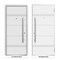 Vdomdoors Steel Door Deux 1705 White Enamel 2 Sidelight Exterior Black Windows Stainless Inserts Single Moder DEUX1705EXD-BEM-W12+36+12 x H80-Right-hand Inswing - alternate 1