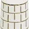 Homeroots 12" Ivory And Gold Geometric Cylindrical Ceramic Table Vase 574209 - alternate 4