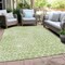 Homeroots 5' X 8' Artichoke Green And Ivory Geometric Washable Indoor Outdoor Area Rug 595044 - alternate 2