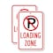 Signmission Loading Zone with ''P'' No Parking symbol, 18'' X 24'' 2 Signs, Heavy Gauge Aluminum, 2PK A-1824-2PACK-2709 - alternate 1