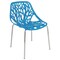 Leisuremod Modern Asbury Dining Chair with Chromed Legs, Blue AC16BU - alternate 1