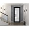 Vdomdoors Front Exterior Prehung FiberGlass Door Frosted Glass / Manux 8102 Matte Black / Office Commercial a MANUX8102EXD-BLK-W30 x H80-LH - alternate 3