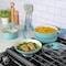 Spice By Tia Mowry Savory Saffron 7 Piece Nonstick Aluminum Cookware Set with Utensils in Light Blue 96286.07RR - alternate 2