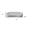 Homeroots 105" White Fabric Curved Sofa 719427 - alternate 2