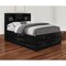 Homeroots Black Solid Wood Queen Bed Frame With Eight Drawers 383802 - alternate 2