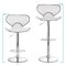 Elama 2 Piece Faux Leather Adjustable Bar Stool in White with Chrome Base ELM-723-WHT - alternate 4