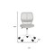 Homeroots Gray and White Adjustable Height Swivel Rolling Office Chair 719299 - alternate 5