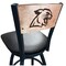 Holland Bar Stool Co 36" Blk Wrinkle Northern Michigan Swivel Bar Stool, Laser Engraved Back L03836BWMedMplANorMicBlkVinyl - alternate 1