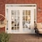 Vdomdoors Front Exterior Prehung Metal-Plastic Double Doors Clear Glass / MANUX 8355 White Silk / Office Comm MANUX8355DEXD-WS-W12+72+12xH80+14-RH-I - alternate 2