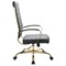 Leisuremod Benmar High-Back Leather Office Chair with Gold Frame, Black BOTG19BLL - alternate 2