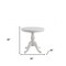 Homeroots 30" White Rounded Solid Manufactured Wood Pedestal Base Dining Table 517750 - alternate 2