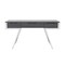 Homeroots 63" Gray and Silver Writing Desk With Three Drawers 482422 - alternate 1