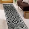 World Rug Gallery Transitional Bohemian Runner Rug 2 ft 3 in x 8 ft Black WR95BLACK2X8 - alternate 1