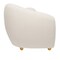 Homeroots 39" White and Natural Boucle Arm Chair 520664 - alternate 2