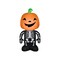 Gemmy Inflatable Airblown 4.5 ft. LED Prelit Pumpkin Boy Skeleton 64929 - alternate 1