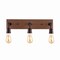 Jonathan Y Corbett 22.13" 3-Light Rustic Farmhouse Iron LED Vanity, Oil Rubbed Bronze/Brown Wood Finish JYL1325A - alternate 1