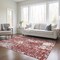 Homeroots 5' X 8' Burgundy And Ivory Abstract Washable Indoor Outdoor Area Rug 612942 - alternate 3
