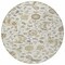 Homeroots 8' Ivory Brown And Green Round Floral Washable Indoor Outdoor Area Rug 597820 - alternate 3