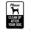 Signmission Please Clean Up After Your Dog, Heavy-Gauge Aluminum, 18" x 24", A-1824-24883 A-1824-24883 - alternate 2