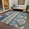 Homeroots 5' X 8' Navy Blue Green And Gray Aztec Washable Indoor Outdoor Area Rug 598485 - alternate 4