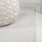 Jonathan Y Finn High-Low Modern Minimalist Checkered Monotone Ivory/Cream 8 ft. x 10 ft. Area Rug SCN108A-8 - alternate 2