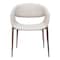 Homeroots Set of Two Beige and Brown Upholstered Faux Leather Open Back Dining Arm Chairs 555880 - alternate 2