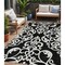 Homeroots 5' X 8' Black And Ivory Damask Washable Indoor Outdoor Area Rug 614408 - alternate 1