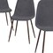 Homeroots Set of Four Gray and Brown Fabric and Steel Dining Side Chairs, 4PK 719408 - alternate 5