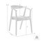 Armen Living Santana Wood Dining Chair in Walnut Finish with Blue Fabric - Set of 2 LCSACHWABLU - alternate 3