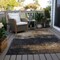 Homeroots 5' X 8' Charcoal Tan And Beige Abstract Washable Indoor Outdoor Area Rug 606093 - alternate 8