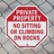 Signmission Private Property No Sitting or Clim, 6 inch X 6 inch, Plastic Sign, 2PK OC-P-2PACK-6-154 - alternate 4