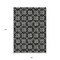 Homeroots 8' X 10' Black And Ivory Floral Washable Indoor Outdoor Area Rug 595928 - alternate 2