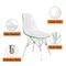 Leisuremod Dover Modern ABS Plastic Dining Side Chair with Metal Base EPC19WG - alternate 3