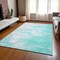 Homeroots 5' X 8' Aqua Ivory And Teal Blue Abstract Washable Indoor Outdoor Area Rug 582195 - alternate 3