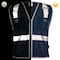 Dome75 Hi-Vis Safety Vest 2X/3X Class Non-ANSI/Enhanced Visibility , Zipper 2 Pockets, 1 Mic Tab DV1281 - alternate 2