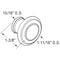 Prime-Line 1-11/16 in. D X 1.69 in. L Satin Silver Metal Bi-Fold Door Knob 1 pk N 7372 - alternate 2