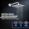Supplygiant 12 in Shower Arm 90 Degree Stainless Steel Rain Shower Head Extension Arm with Flange, Chrome Finish 74-TB34BG-D - alternate 3