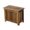 Homeroots 23" Brown Solid Wood Laundry Hamper With Lid 383591 - alternate 4
