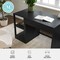 Martha Stewart Kayden Single-Drawer Desk w/2 Tier Shelf in Black w/Oil Rubbed Bronze Hardware KHO-23042-TBSF-BK-BK-MS - alternate 3