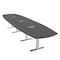 Skutchi Designs Arc Boat Conference Table With Power, 48 in W, 192 in L HAR-ABOT-48X192-T-WA7949-ESIL - alternate 1