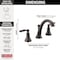 Delta Woodhurst Two Handle Widespread Bathroom Faucet 3532LF-RBMPU - alternate 2