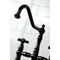 Kingston Brass Bridge Kitchen Faucet with Brass Sprayer, Matte Black KS3270PKXBS - alternate 3