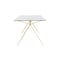 Homeroots 60" Clear And Gold Glass And Steel Dining Table 546175 - alternate 4