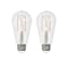 Bulbrite 8.5 Watt Dimmable Clear ST18 LED Light Bulbs with Medium E26 Base, 2 PK 861422 - alternate 1
