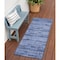 Homeroots 6' Denim Blue And Navy Blue Abstract Indoor Outdoor Runner Rug 545500 - alternate 1