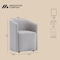 Manhattan Comfort Hearth Upholstered Armchair in Light Gray DC1540-2 - alternate 3