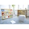 Beleduc By Playwell Pisa 41.1inx14.2in 3-Pocket Bookshelf Display, White/Oak HPL, Scratch-Resistant, 31.9inH, 3+ 846064 - alternate 2