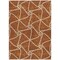 Homeroots 3' X 5' Orange And Ivory Geometric Washable Indoor Outdoor Area Rug 612893 - alternate 3